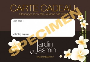 Carte Cadeau - Massage Toulouse Jardin Du Jasmin